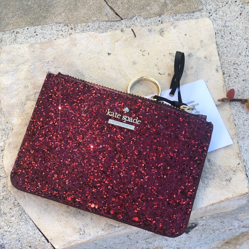 Nwt kate spade bitsy glitter key chain wallet - Picture 2 of 8